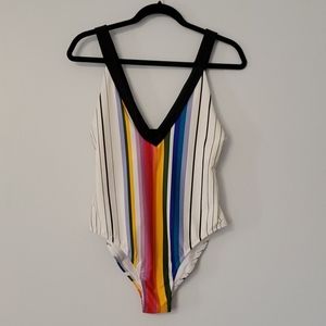 Marshalls Women's Striped One-piece Bathing Suit